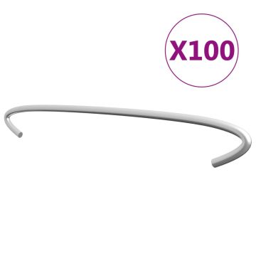 vidaXL Kabliai gabionams, 100vnt., galvanizuotas plienas, 40cm