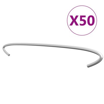 vidaXL Kabliai gabionams, 50vnt., galvanizuotas plienas, 50cm