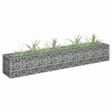 vidaXL Gabiono vazonas, 180x30x30cm, galvanizuotas plienas, aukštas