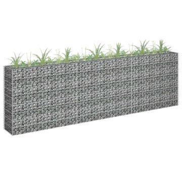 vidaXL Gabiono vazonas, 270x30x90cm, galvanizuotas plienas, aukštas