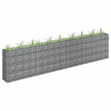 vidaXL Gabiono vazonas, 360x30x90cm, galvanizuotas plienas, aukštas