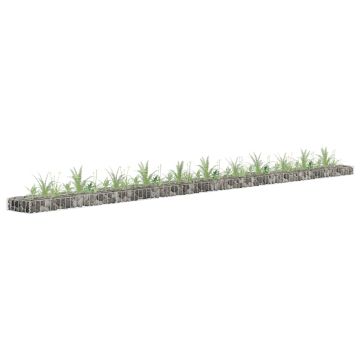 vidaXL Gabiono lovelis, 450x30x10cm, galvanizuotas plienas, aukštas