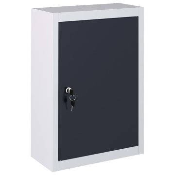vidaXL Prie sienos montuojama spintelė įrankiams, pilka/juoda, metalas
