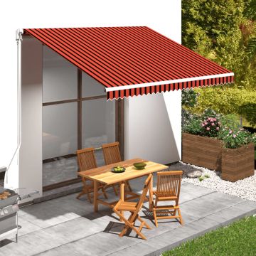 vidaXL Markizės uždangalas nuo saulės, oranžinis ir rudas, 400x300cm
