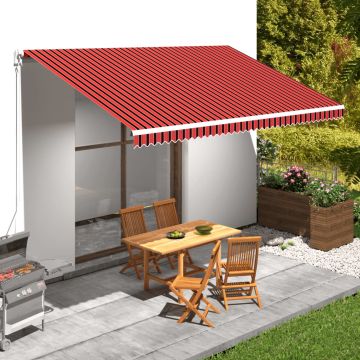 vidaXL Markizės uždangalas nuo saulės, oranžinis ir rudas, 500x300cm