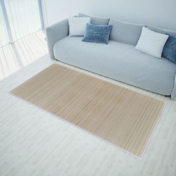 vidaXL Kilimai, 4vnt., 120x180cm, natūralus bambukas, stačiakampiai