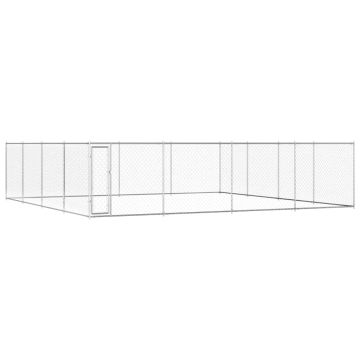 vidaXL Lauko voljeras šunims, 760x760x185cm, galvanizuotas plienas