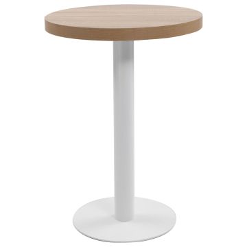 vidaXL Bistro staliukas, šviesiai rudos spalvos, 60cm, MDF