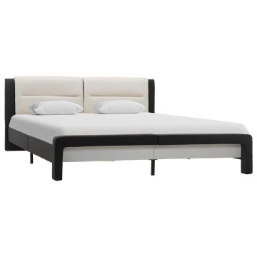 vidaXL Lovos rėmas Juoda 218 x 132 x 86.5 cm Dirbtinė oda