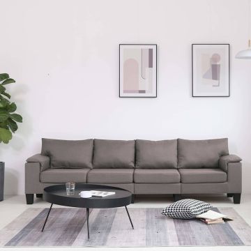 vidaXL Sofa Taupe Keturvietis audinys
