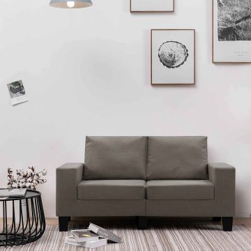 vidaXL Sofa Taupe Dvivietės audinys