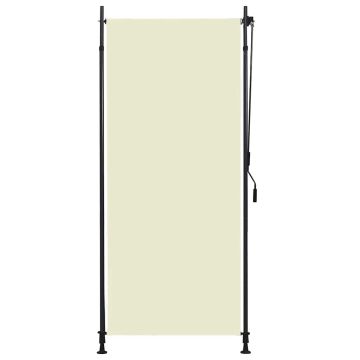 vidaXL Lauko roletas, kreminės spalvos, 100x270cm
