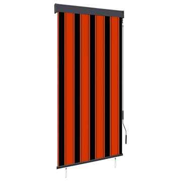 vidaXL Lauko roletas, oranžinės ir rudos spalvų, 80x250cm