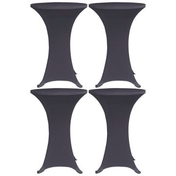 vidaXL Staltiesės, 4vnt., antracito sp., 60 cm, įtempiamos (2x131428)