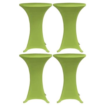vidaXL Staltiesės, 4vnt., žalios sp., 60cm, įtempiamos (2x131431)