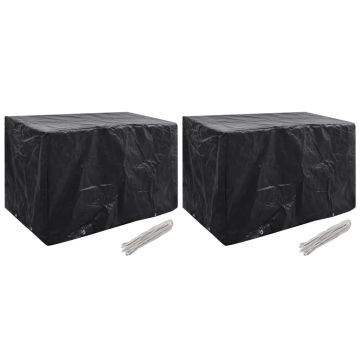 vidaXL Sodo baldų uždangalai, 2vnt., 140x70x90cm, 8 kilpos (2x41646)