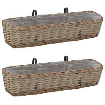 vidaXL Balkono loveliai, 2vnt., 80cm, pinti, su PE įdėklu
