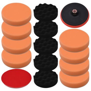 vidaXL Poliravimo padų rinkinys, 14 dalių, 150mm
