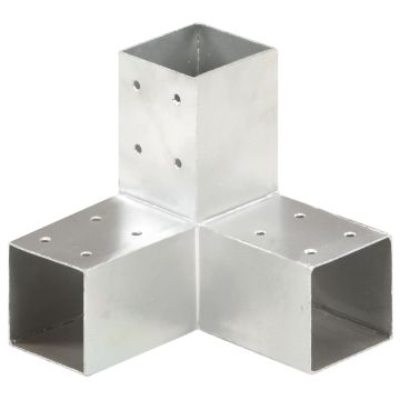 vidaXL Stulpo sujungimas, 71x71mm, galvanizuotas metalas, Y formos
