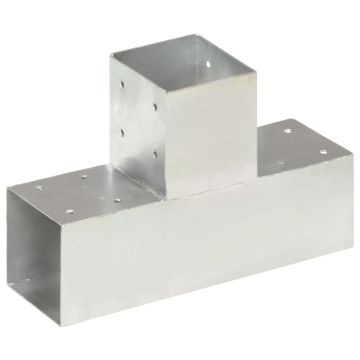 vidaXL Stulpo sujungimas, 91x91mm, galvanizuotas metalas, T formos