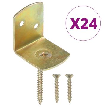 vidaXL Tvoros segmento laikikliai, 24vnt., galvanizuotas metalas
