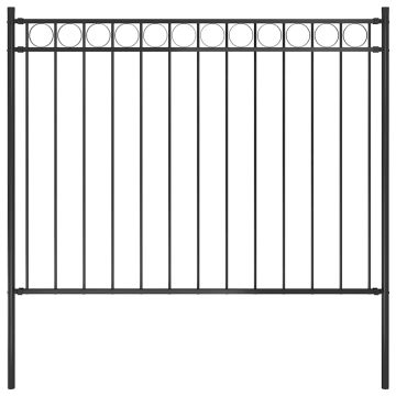 vidaXL Sodo tvora Assen, plienas, 1,7x1 m, juoda