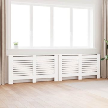 vidaXL Radiatoriaus uždangalai, 2vnt., balti, 152x19x81,5cm, MDF