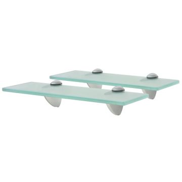 vidaXL Pakabinamos lentynos, 2vnt., 30x10cm, stiklas, 8mm (243754x2)