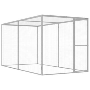 vidaXL Narvas katėms, 3x1,5x1,5m, galvanizuotas plienas
