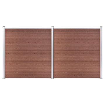 vidaXL Sodo tvora, rudos spalvos, 353x186cm, WPC