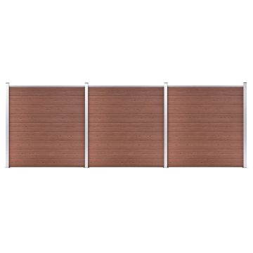 vidaXL Sodo tvora, rudos spalvos, 526x186cm, WPC (49066+2x49068)