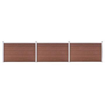 vidaXL Sodo tvora, rudos spalvos, 526x106cm, WPC (49072+2x49074)