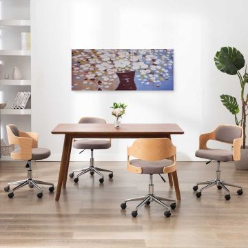 vidaXL Paveikslas ant drobės, įvairių spalvų, 150x60cm, gėlės vazoje