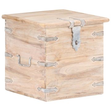vidaXL Skrynia, 40x40x40cm, akacijos medienos masyvas