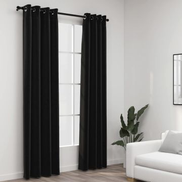 vidaXL Naktinės užuolaidos, 2vnt., antracito spalvos, 140x225cm