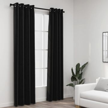 vidaXL Naktinės užuolaidos, 2vnt., antracito spalvos, 140x245cm