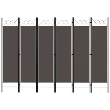 vidaXL Kambario pertvara, 6 dalių, antracito spalvos, 240x180cm