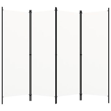 vidaXL Kambario pertvara, 4 dalių, baltos spalvos, 200x180cm