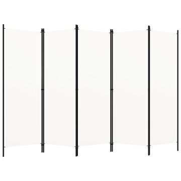 vidaXL Kambario pertvara, 5 dalių, baltos spalvos, 250x180cm
