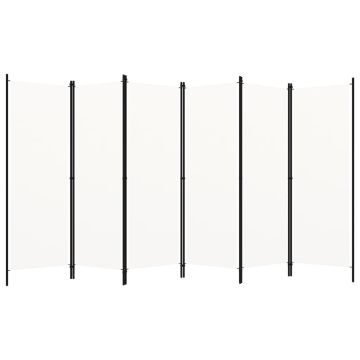 vidaXL Kambario pertvara, 6 dalių, baltos spalvos, 300x180cm