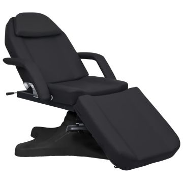 vidaXL Masažinis stalas, juodos spalvos, 180x62x(86,5-118)cm