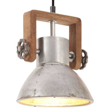 vidaXL Pakabinamas šviestuvas, sidabrinis, 19cm, 25W, apskritas, E27