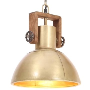 vidaXL Pakabinamas šviestuvas, žalvario, 30cm, 25W, apskritas, E27