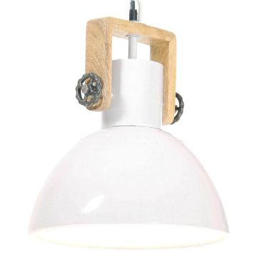 vidaXL Pakabinamas šviestuvas, baltas, 30cm, 25W, apskritas, E27