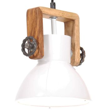 vidaXL Pakabinamas šviestuvas, baltas, 19cm, 25W, apskritas, E27