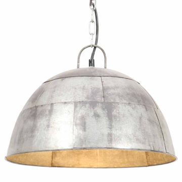 vidaXL Pakabinamas šviestuvas, sidabrinis, 41cm, 25W, apskritas, E27