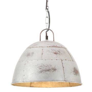 vidaXL Pakabinamas šviestuvas, sidabrinis, 31cm, 25W, apskritas, E27