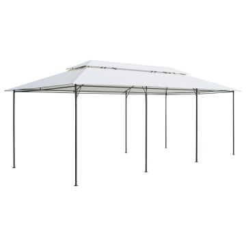 vidaXL Pavėsinė, baltos spalvos, 600x298x270cm, 180g/m²