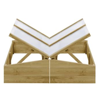 vidaXL Šiltnamiai, 2vnt., 100x50x35cm, impregnuota pušies mediena