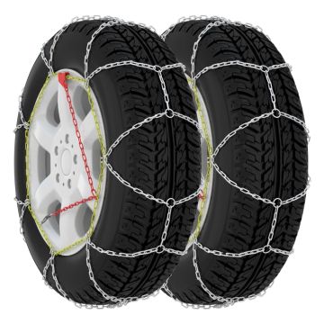 vidaXL Sniego grandinės padangoms, 2vnt., 9mm KN80